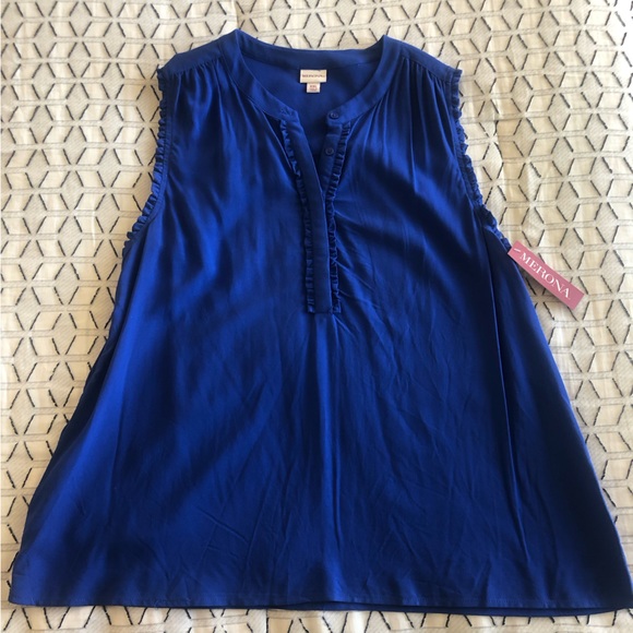 Merona Royal Blue Sleeveless Top Size XXL - Picture 1 of 12